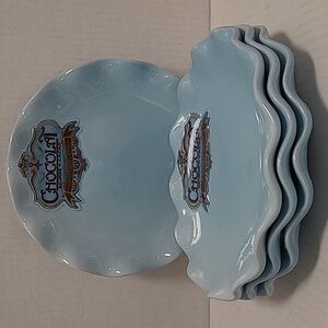 Set of 4 Chocolate of Paris Plates